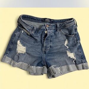 Hollister Women's Distressed Blue Jean Shorts